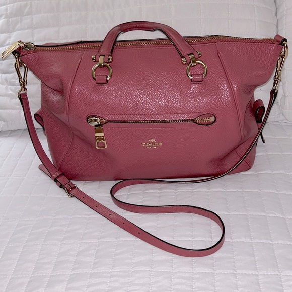 Coach Handbags - 21 - Genuine Coach Mauve Satchel/Shoulder/Crossbody Bag-Excellent Used Condition